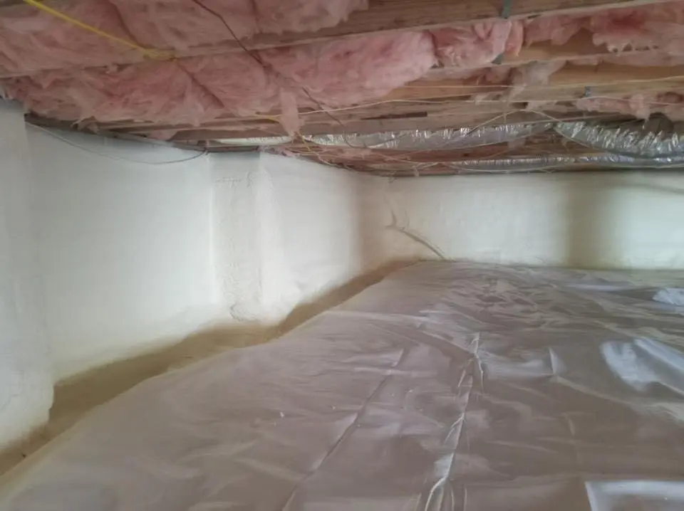 Crawl space encapsulation with closed-cell spray foam for Spray Foam Roofing in Westchase